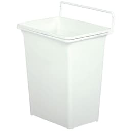 Knape and Vogt DWB Series 9 quart White Trash Can, 9-1/2"W x 13-3/8"H x 7"D - DWB975-W