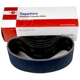 Würth Sapphire 80 Grit 4" x 24" Portable Sanding Belt Ceramic/Aluminum Oxide on X-Weight Cloth