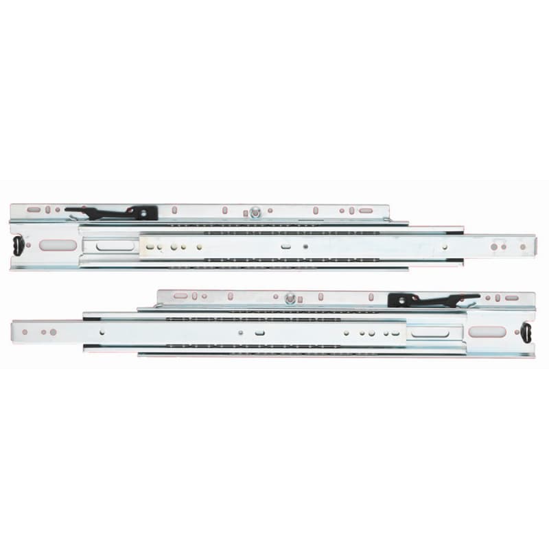 Knape and Vogt 20" Over Travel Hold-in anti-rebound Ball Bearing File Drawer Slide 6505 Series, Unhanded Side Mount Zinc Bulk-Pack - 6505B 20