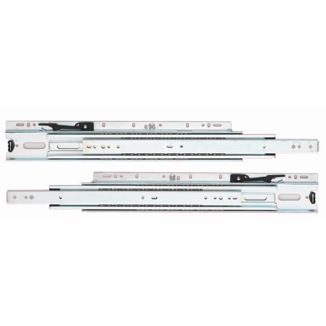 Knape and Vogt Over Travel Hold-in anti-rebound Ball Bearing File Drawer Slide 6505 Series, Unhanded Side Mount Zinc Bulk-Pack