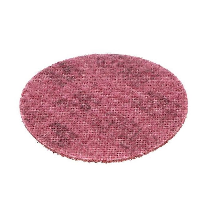 3M Scotch-Brite™ 6" Medium No Hole Non-Woven Sanding Disc, Maroon