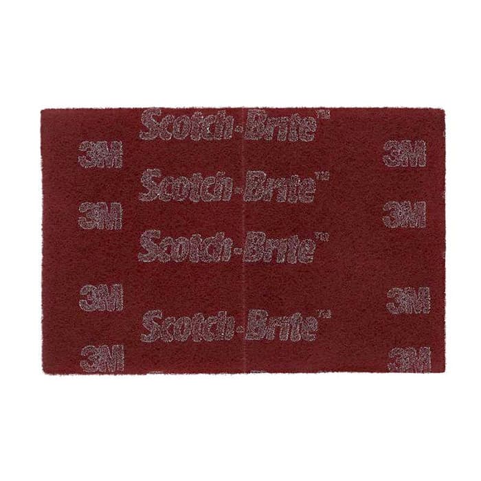 3M Scotch-Brite7447 Hand Pad 6" x 9"  Very Fine Grit Aluminum Oxide Maroon 48011649269