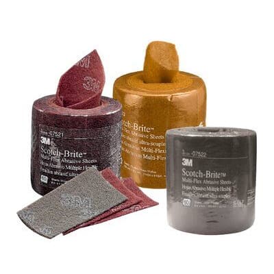 3M Scotch Brite Multi-Flex Sanding Sheet 8" x 20' Very Fine Grit  Silicon Carbide 60 Sheets-Roll  51131075214