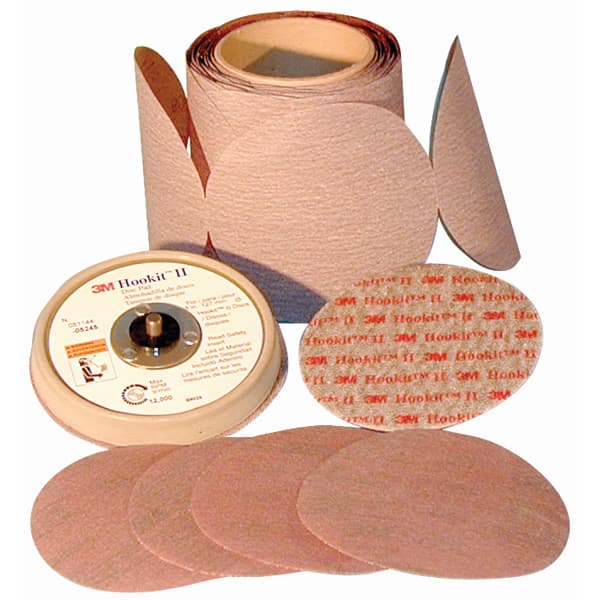 3M 11-1/4" No Hole Hook and Loop Aluminum Oxide Film 366L Sanding Discs