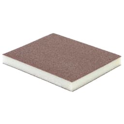 SurfPrep 220 Grit 4-3/4" x 3-3/4" x 1/2" Aluminum Oxide No Hole 2-Sided Sanding Sponge