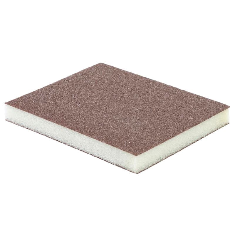 SurfPrep 220 Grit 4-3/4" x 3-3/4" x 1/2" Aluminum Oxide No Hole 2-Sided Sanding Sponge