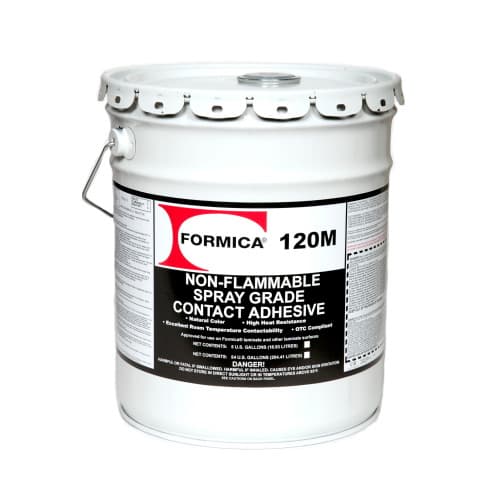 Spray Grade Contact Adhesive Non-Flammable, Neoprene, - Clear, 5 Gallon