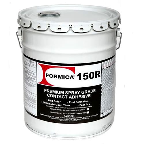 Spray Grade Contact Adhesive Flammable, Premium 18% Solids, Postformable - Red, 5 Gallon