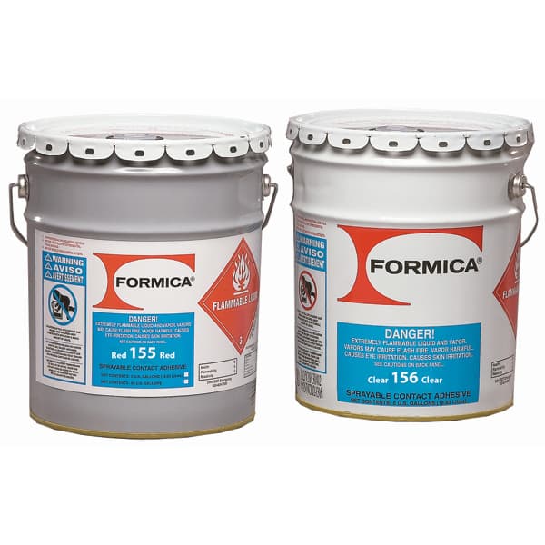 F155 High Performance Spray Grade Bulk Contact Adhesive, Red, 5 Gallon Pail