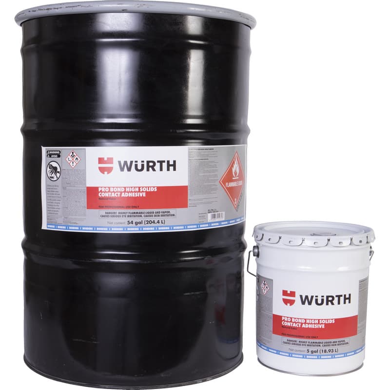 Spray Grade Contact Adhesive Flammable, Red & Clear - Clear, 5 Gallon
