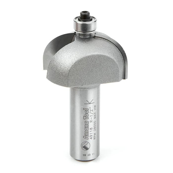 1-3/8" x 1/2" Radius Cove Router Bit, 2-Flute, 1/2" Shank