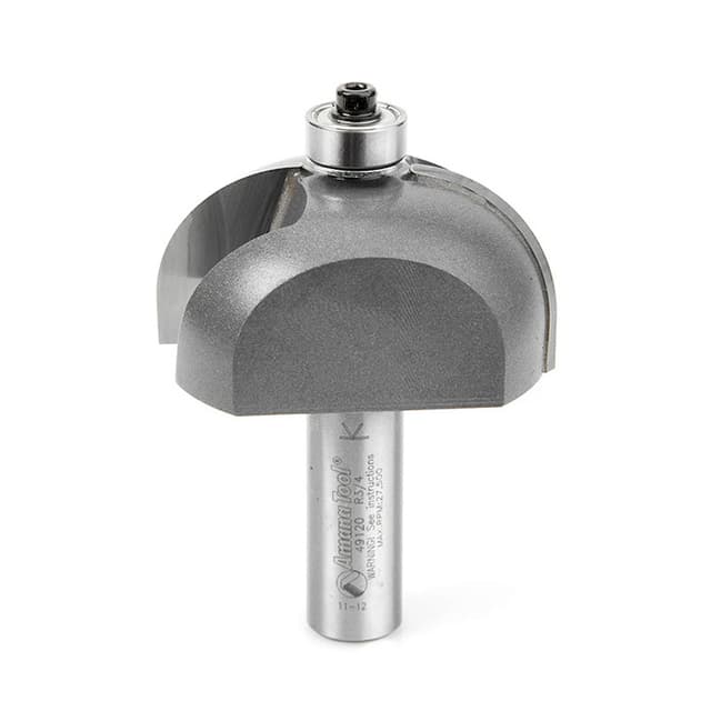 Amana Cove Carbide Tip Profiling Router Bit with Bottom Mount Ball Bearing Guide, 49120