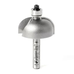 1-1/8" x 3/8" Radius Cove Bit with Ball Bearing, 2-Flute, 1/4" Shank