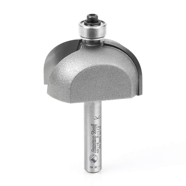 Amana Cove Carbide Tip Profiling Router Bit with Bottom Mount Ball Bearing Guide