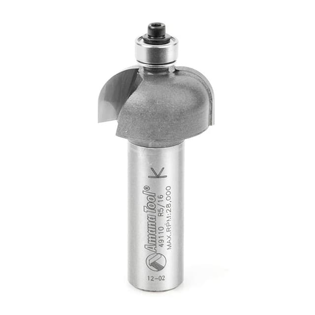 Amana Cove Carbide Tip Profiling Router Bit with Bottom Mount Ball Bearing Guide