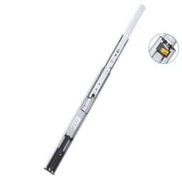 US Futaba 16" Full Extension Soft-Close Ball Bearing Drawer Slide, Unhanded Side Mount Zinc  - 12415 04 118