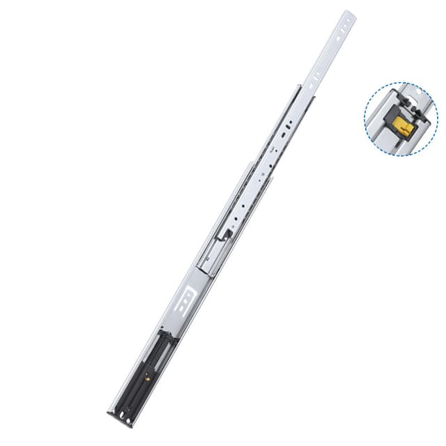 US Futaba Full Extension Soft-Close Ball Bearing Drawer Slide, Unhanded Side Mount Zinc