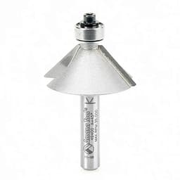 1-1/4" x 2" Chamfer Router Bit, 2-Flute, 1/4" Shank