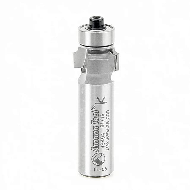 Amana Edge Forming Corner Rounding Profiling Router Bit with Ball Bearing Guide, 49494