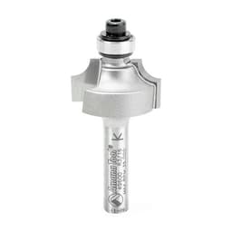 Edge Forming Beading Carbide Tip Bit with Bottom Mount Ball Bearing Guide 2 Flute 1/4" Shank Amana Tool 49600