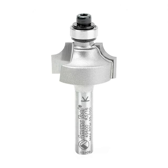 Amana Edge Forming Beading Carbide Tip Profiling Router Bit with Bottom Mount Ball Bearing Guide