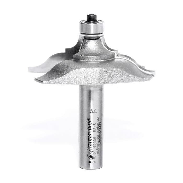 2-1/2" x 2-3/4" x 1/4" Radius Classical Table Edge Router Bit, 2-Flute, 1/2" Shank
