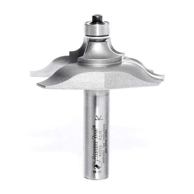 Amana Edge Forming Handrail Table Edge Profiling Router Bit with Ball Bearing Guide