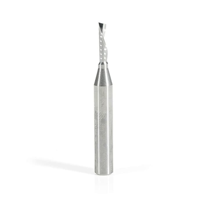 Plastic Cutting Router Bits CNC Spiral O-Flute Solid Carbide, 1/8" Diameter, 1/4" Shank, 2" Length