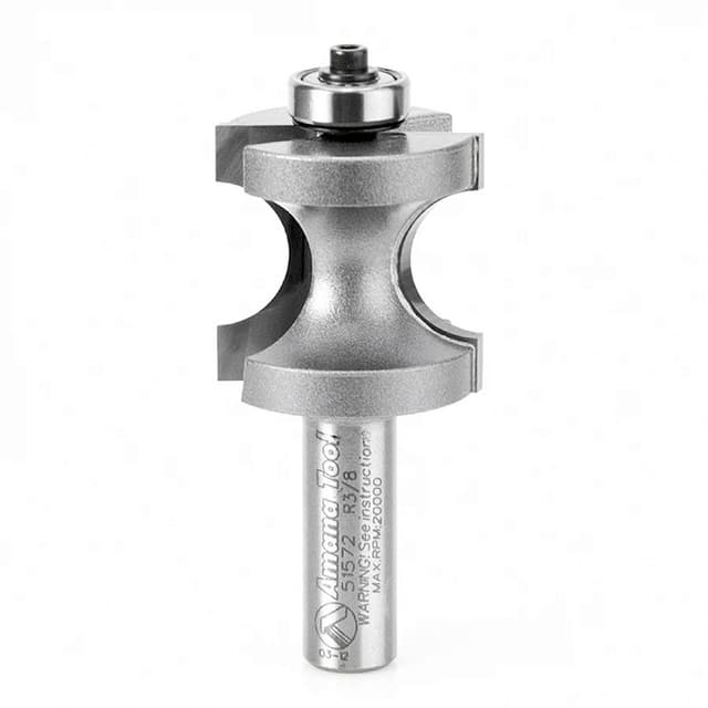 Amana Edge Forming Bullnose Profiling Router Bit with Ball Bearing Guide