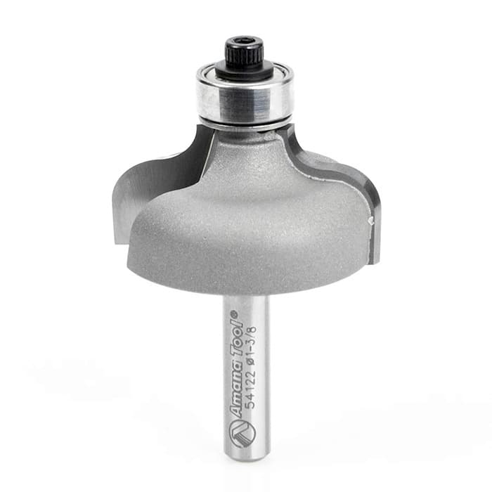 Edge Forming Ogee with Ball Bearing Guide 2-Flute 1-3/8" Diameter, 1/4" Shank, 11/16" Height, 2-3/16" Length