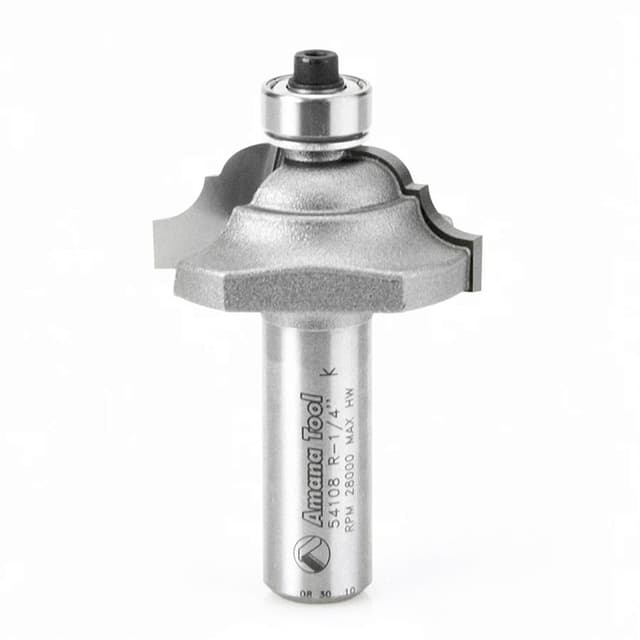Amana Edge Forming Classical Bead And Cove Profiling Router Bit with Ball Bearing Guide