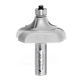 Edge Forming Classical Cove & Bead Carbide Tip Bit w/ Bottom Mount Ball Bearing Guide 2 Flute 1/2" Shank Amana Tool 54135