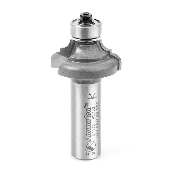 Edge Forming Classical Bead and Cove with Ball Bearing Guide 2-Flute 1-1/8" Diameter, 1/2" Shank, 1/2" Height, 2-3/8" Length