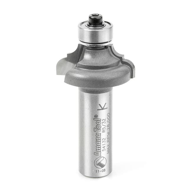 Amana Edge Forming Classical Bead And Cove Profiling Router Bit with Ball Bearing Guide, 54132