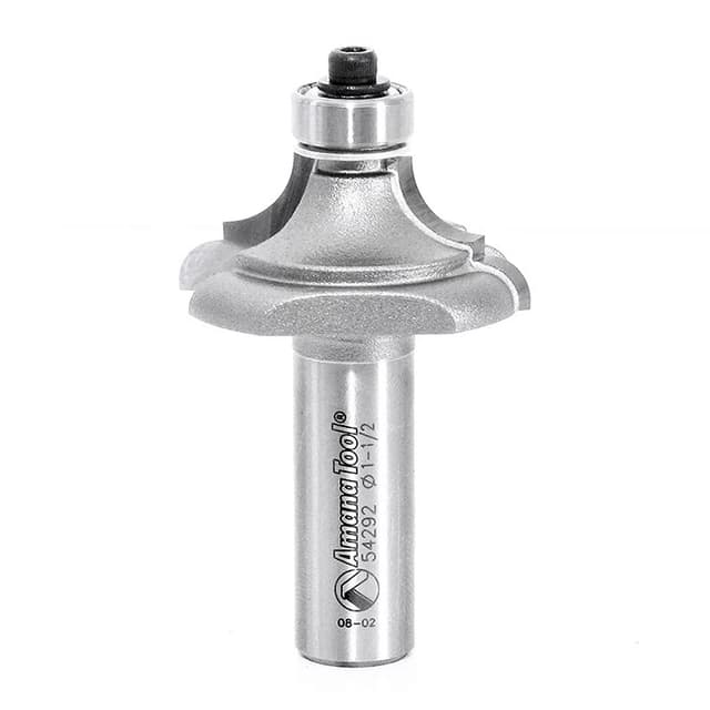 Amana Classical Cove & Bead Carbide Tip Profiling Router Bit with Bottom Mount Ball Bearing Guide