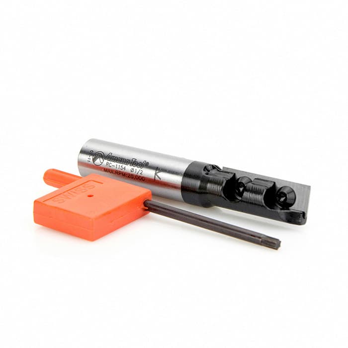Trimming-Cutout Insert Flush Trim 2-Flute with Ball Bearing, 1/2" Diameter, 3" Length