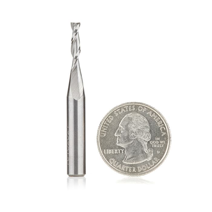 3/16" x 2" Down-Cut Spiral Plunge Bit, 2-Flute, 1/4" Shank