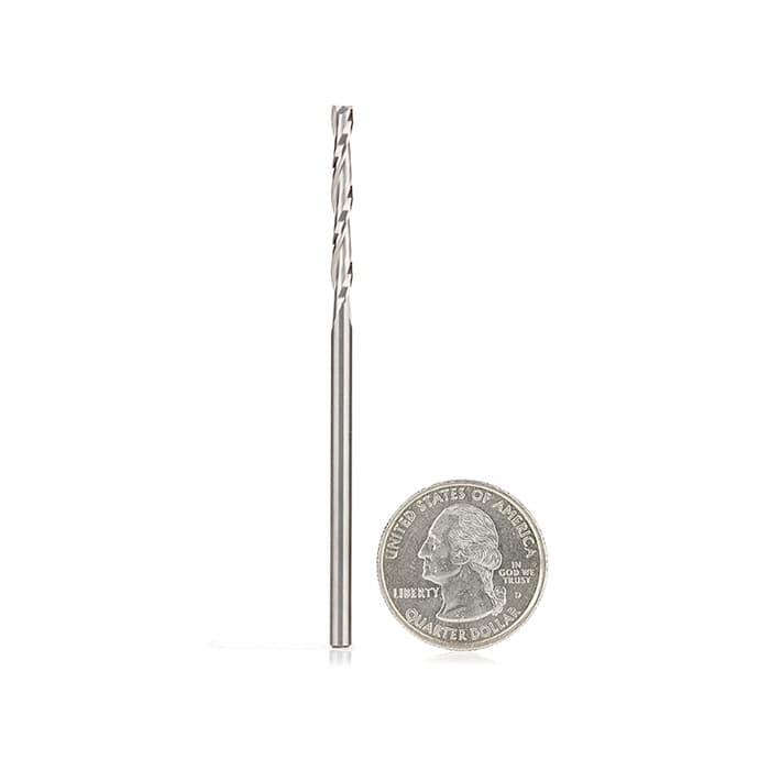 1/8" x 3" CNC Up-Cut Foam Cutting Square End Spiral Router Bit, 2-Flute, 1/8" Shank