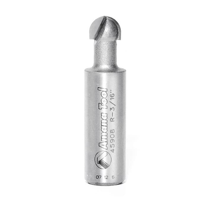 3/8" x 2" x 3/16" Radius Core Box Router Bit, 1/2" Shank