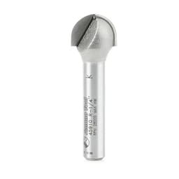 1/2" x 1-1/2" x 1/4" Radius Core Box Router Bit, 1/4" Shank