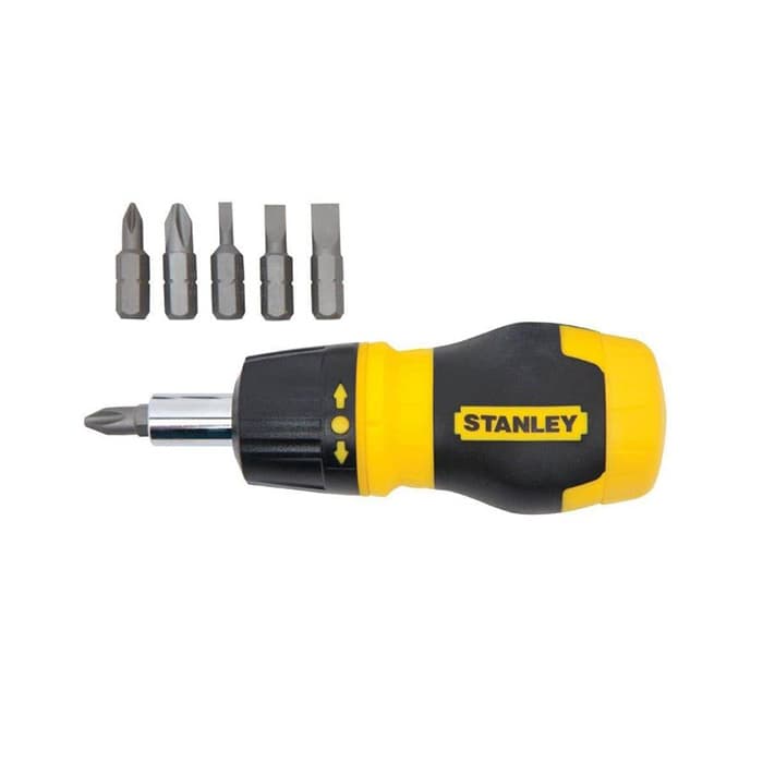 Screwdriver, Stubby Ratcheting - Stanley Hand Tools 66-358