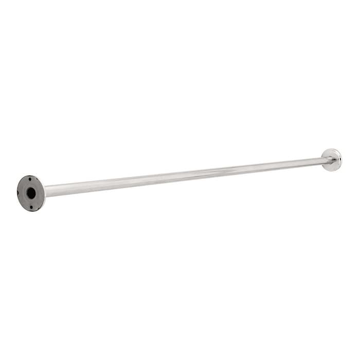 1" x 5' Shower Rod with Step Style Flange, Bright Stainless Steel