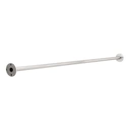 1" x 5' Shower Rod with Step Style Flange, Bright Stainless Steel