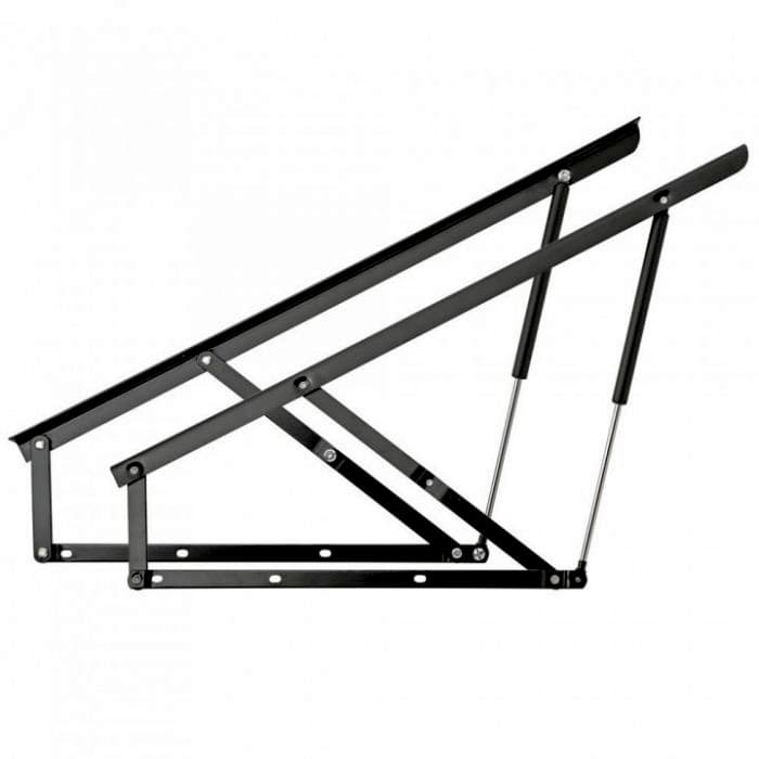 Bed Storage Lift Mechanism Gas Spring Assisted, 36" L, 165 lbs per Pair