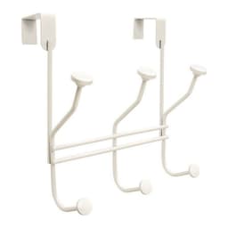 9-3/4" x 7-1/4" Triple Over the Door Hook, White Finish
