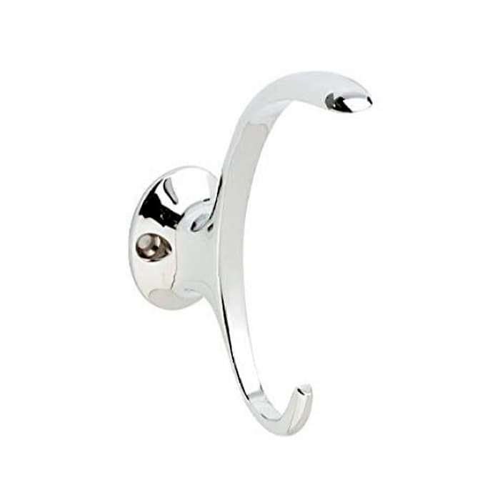Ives Double Prong Coat and Hat Hook 5" (127mm) Tall Bright Chrome, 044074134513