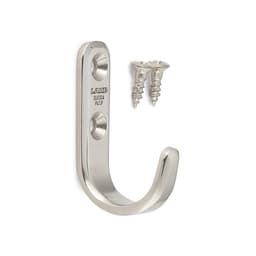 33mm Single J-Hook, Satin Stainless Steel
