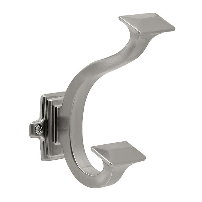 PRO LUXE, Hook 1-1/2" Center-to-Center, Satin Nickel Finish