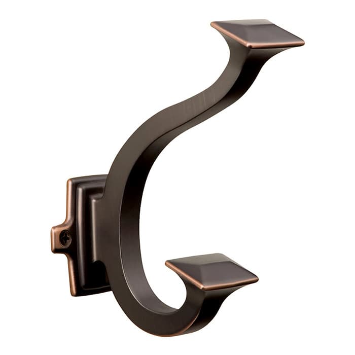 PRO LUXE, Hook 1-1/2" Center-to-Center, Oil Rubbed Bronze Highlighted Finish