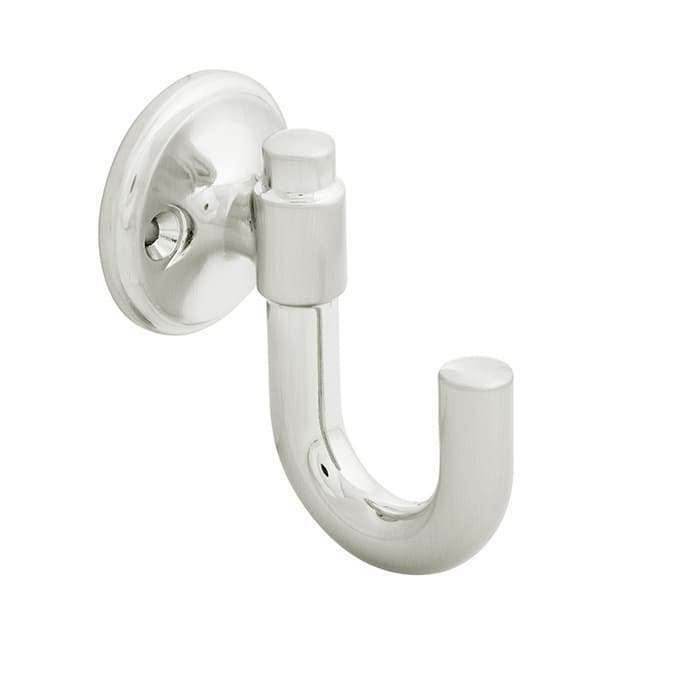 PRO LUXE Series, Hook 1-1/8" Center-to-Center, Satin Nickel Finish, 3-3/16"L